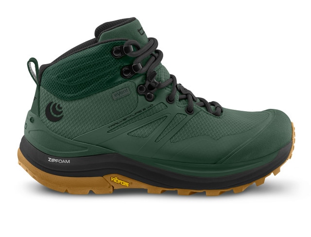 Men's green waterproof hiking shoes