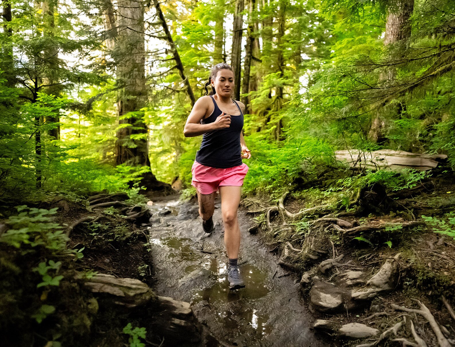 Women's Green Athletic Adventure Shorts