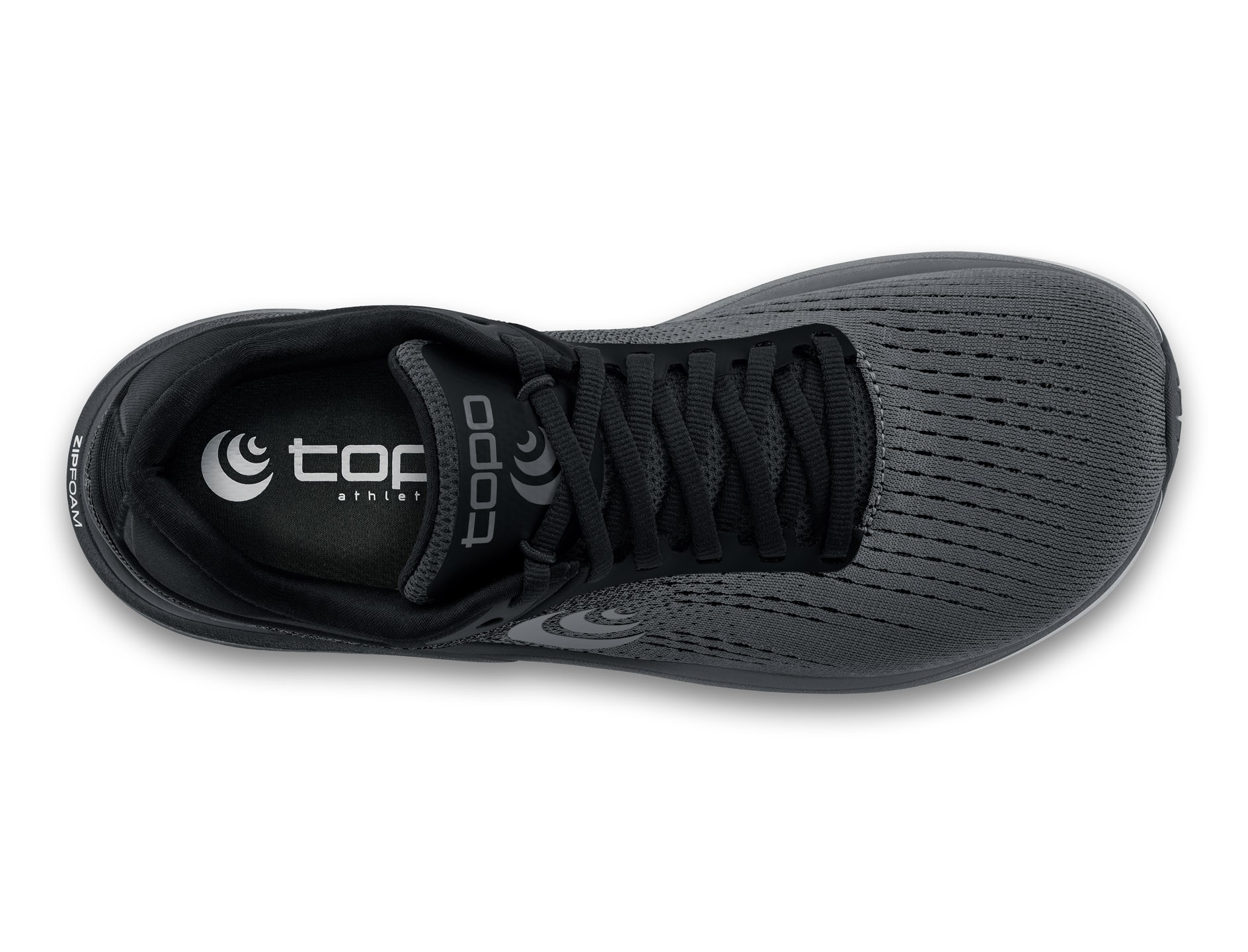 Black athletic sneakers top